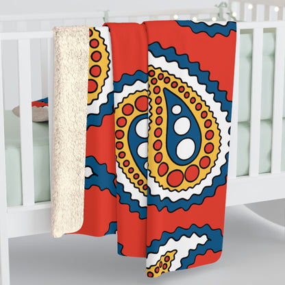 Kiribati Retro Paisley Blanket Throw