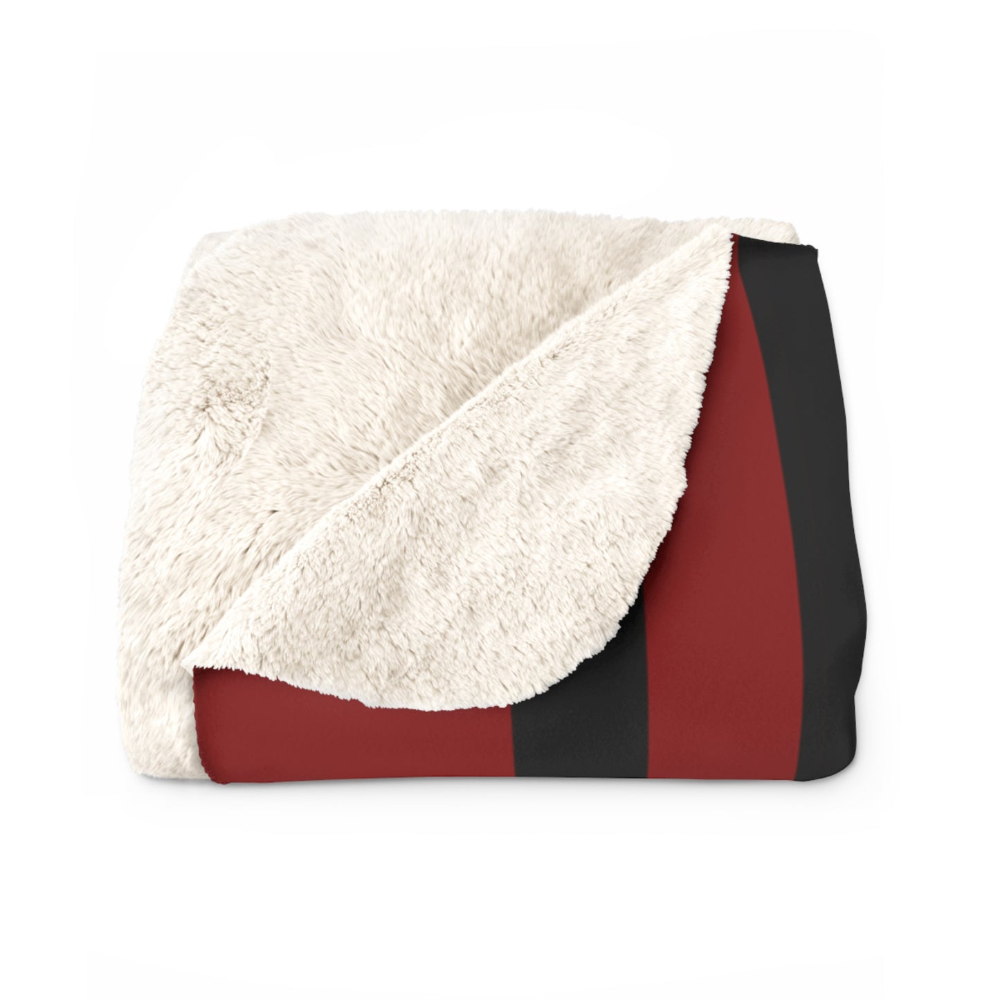 Dark Red, Black Retro Stripes Blanket Throw