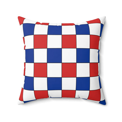 Faroe Islands Retro Check Cushion Pillow