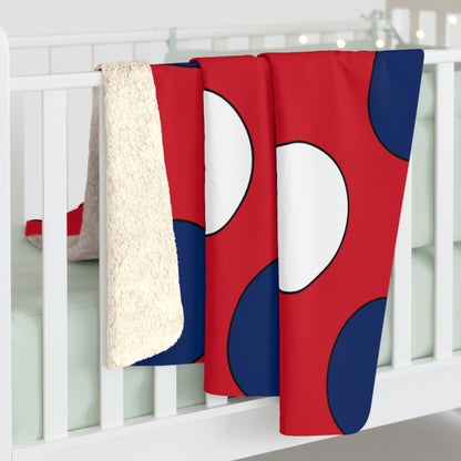 Lao Peoples Democratic Republic Retro Polka Dots Blanket Throw