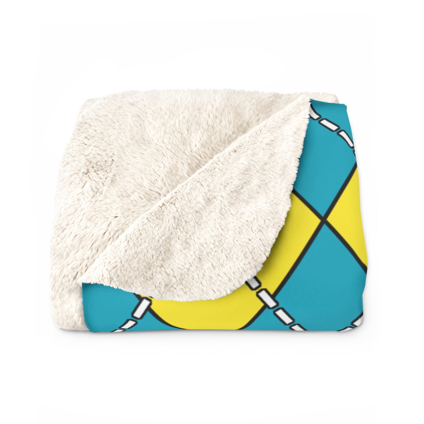 Kazakhstan Retro Argyle Blanket Throw