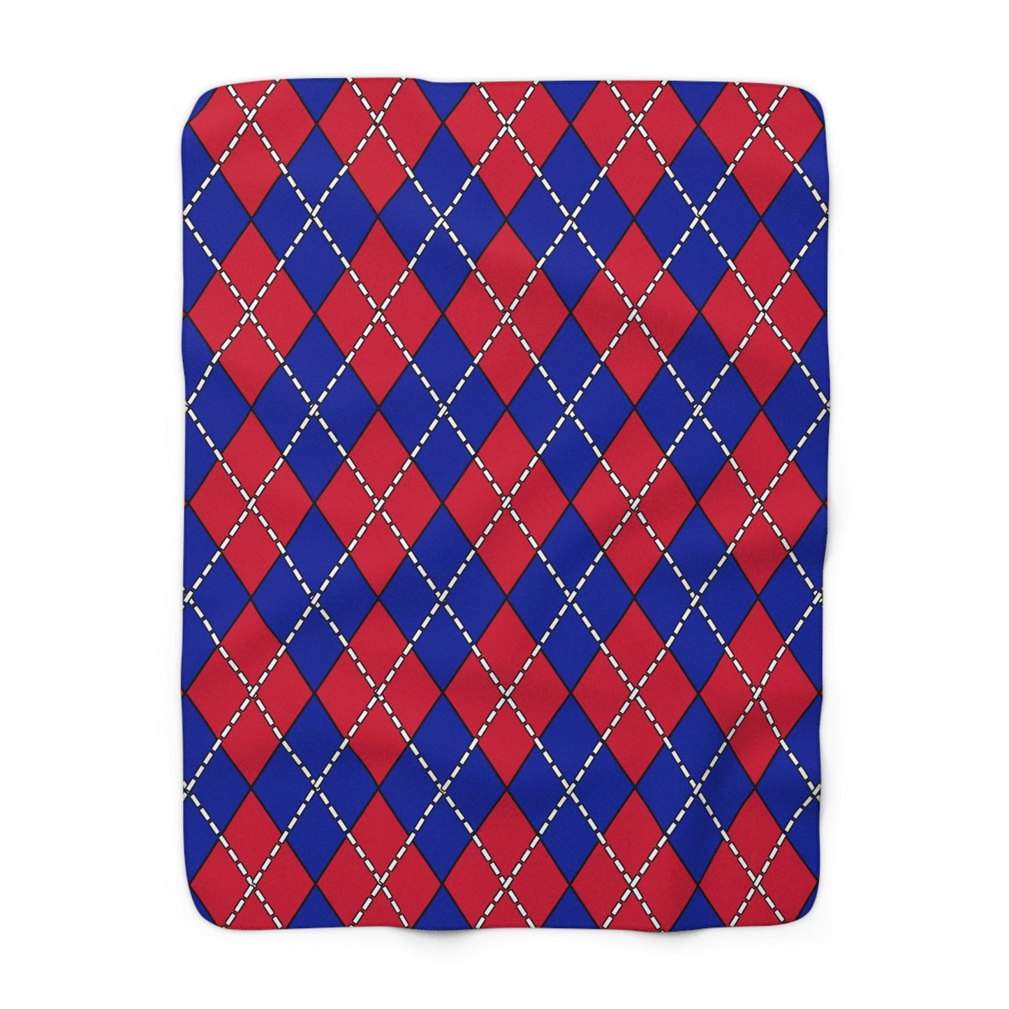 Haiti Retro Argyle Blanket Throw