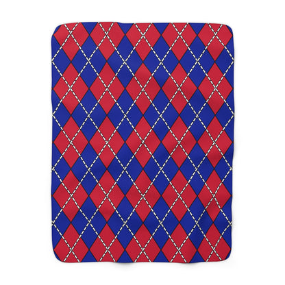 Haiti Retro Argyle Blanket Throw