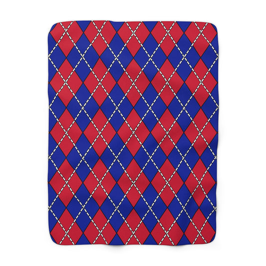 Haiti Retro Argyle Blanket Throw