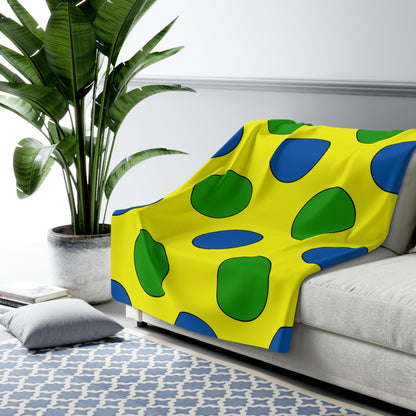 Saint Vincent And The Grenadines Retro Polka Dots Blanket Throw