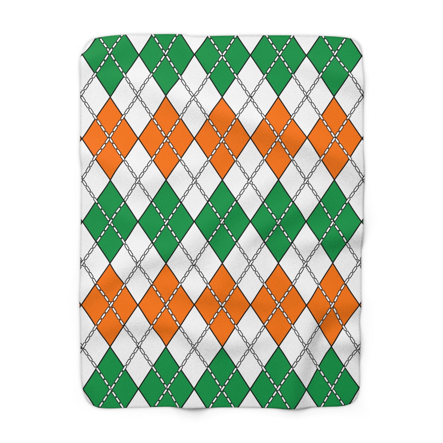 Ireland Retro Argyle Blanket Throw