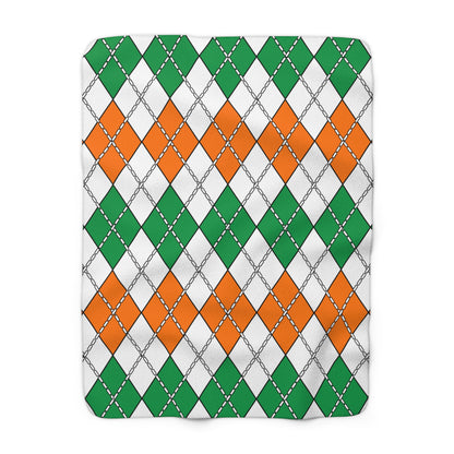 Ireland Retro Argyle Blanket Throw