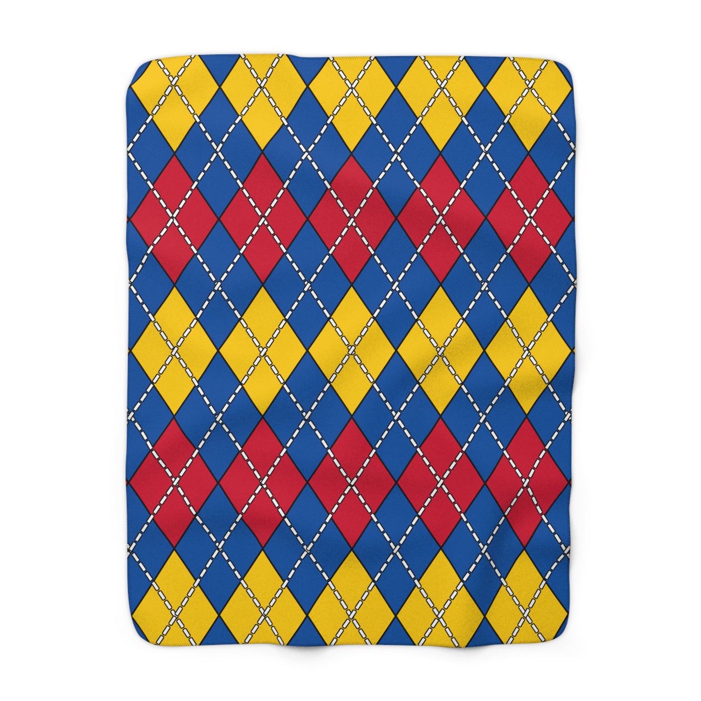 Aland Islands Retro Argyle Blanket Throw