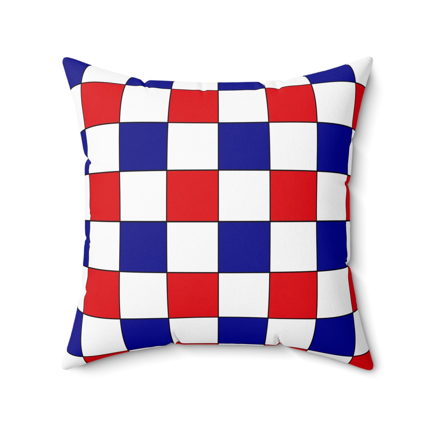 Wallis And Futuna Retro Check Cushion Pillow