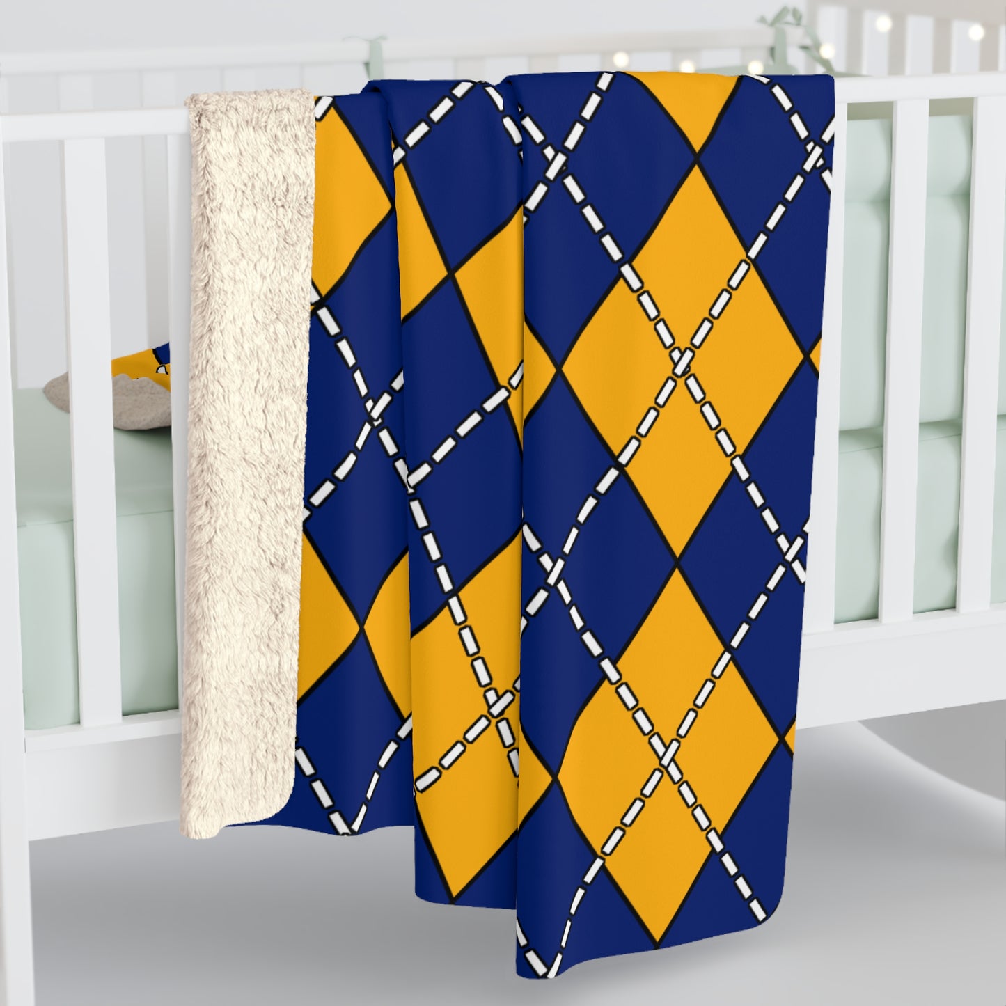 Nauru Retro Argyle Blanket Throw