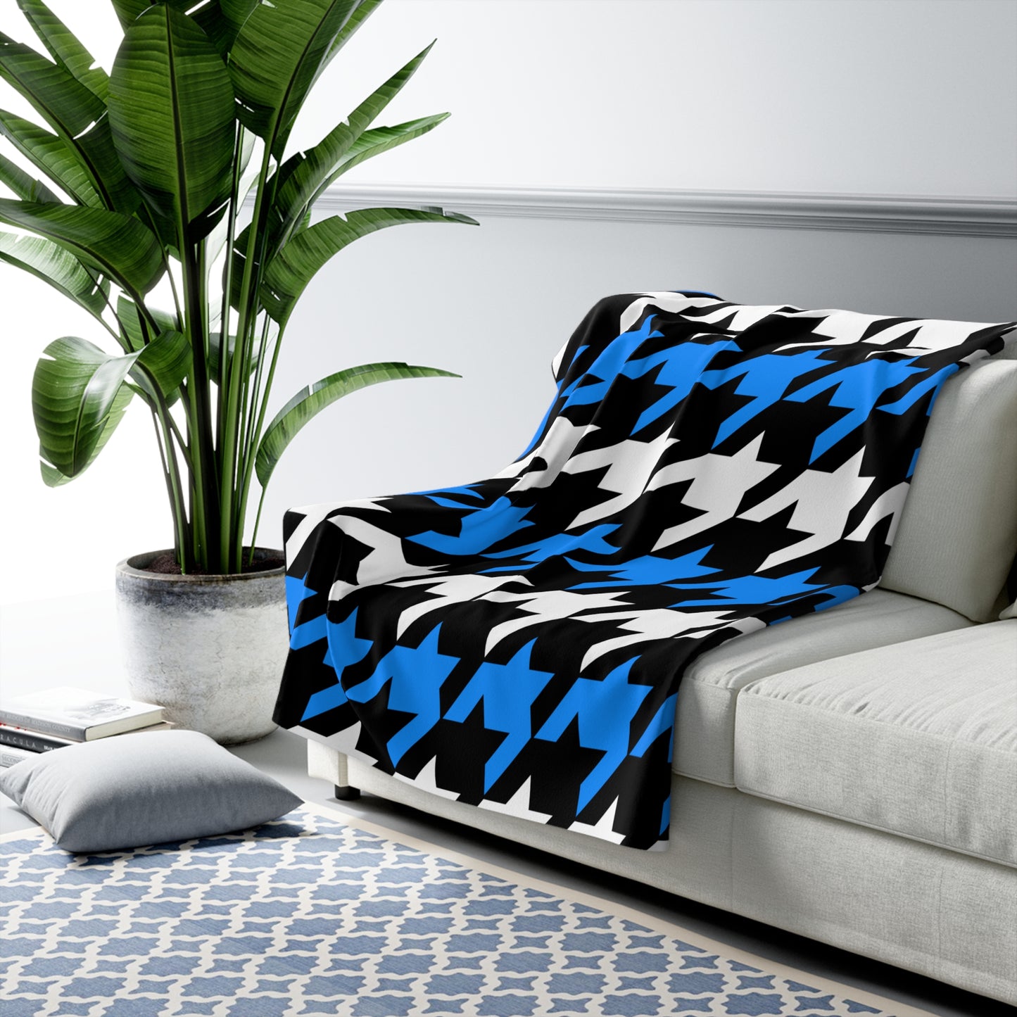 Estonia Retro Houndstooth Blanket Throw