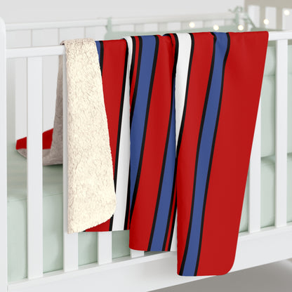 Democratic Peoples Republic Of Korea Retro Stripes Blanket Throw