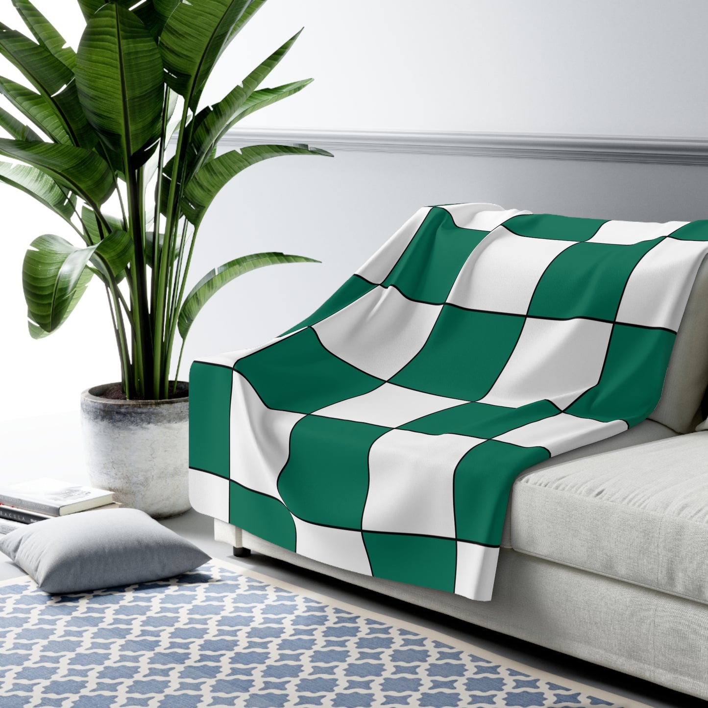 Macao Retro Check Blanket Throw