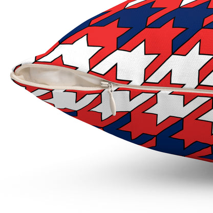 Svalbard And Jan Mayen Retro Houndstooth Cushion Pillow