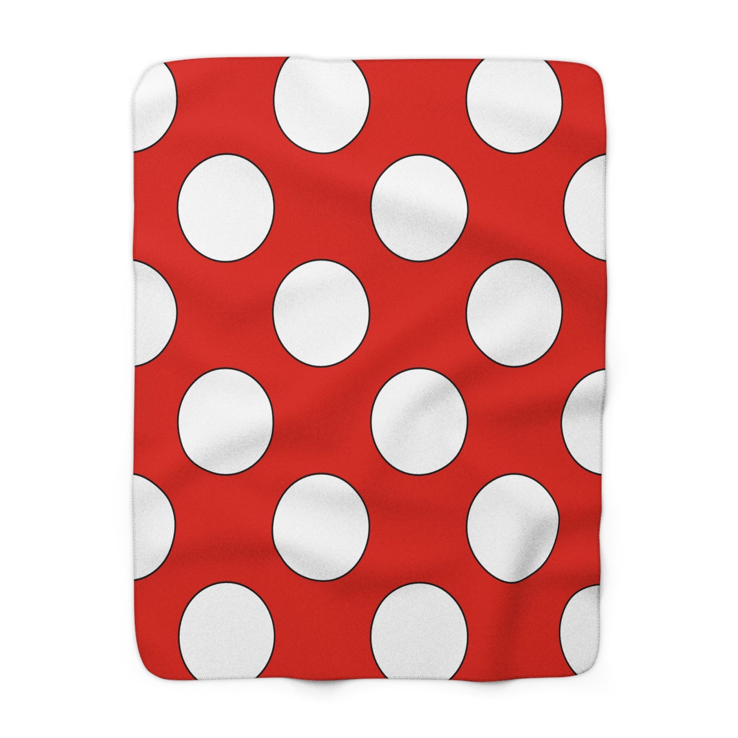 French Polynesia Retro Polka Dots Blanket Throw