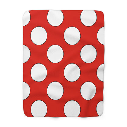 French Polynesia Retro Polka Dots Blanket Throw