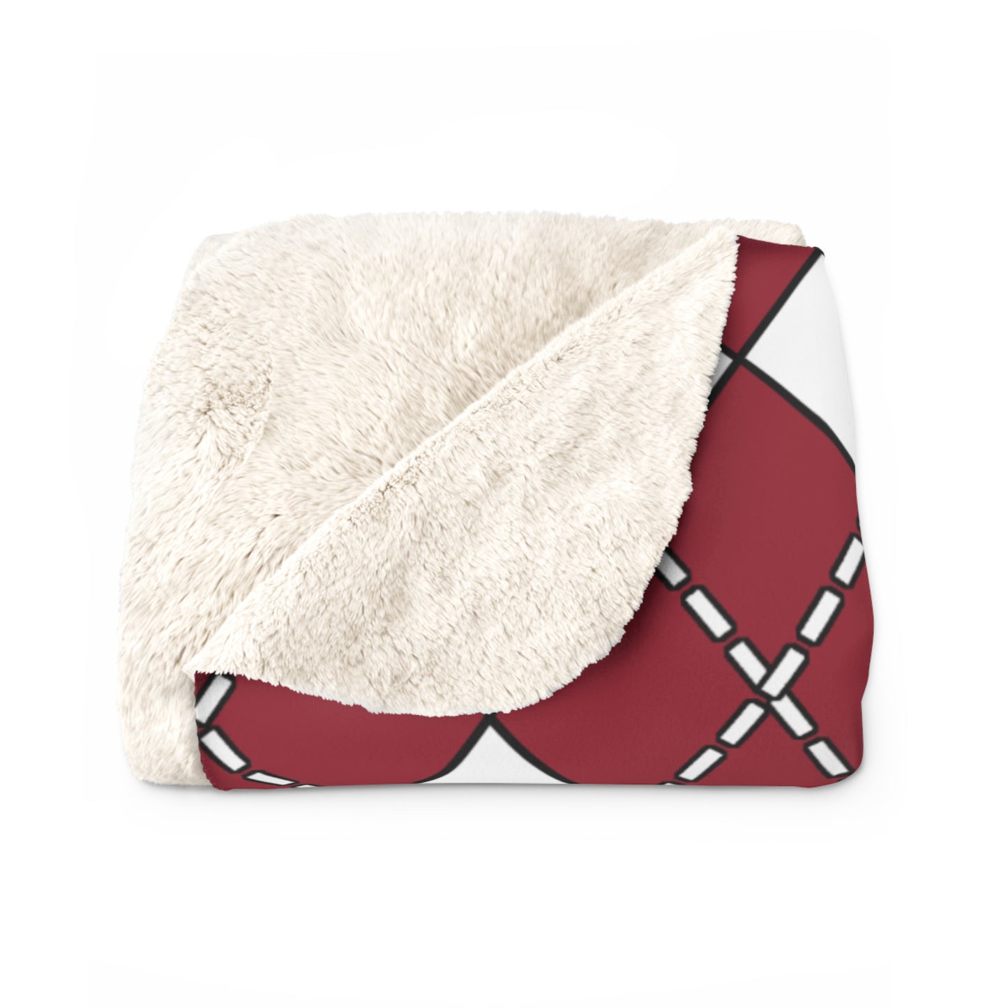 Latvia Retro Argyle Blanket Throw