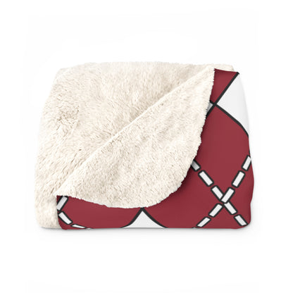 Latvia Retro Argyle Blanket Throw