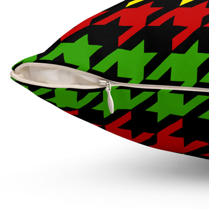 Saint Kitts And Nevis Retro Houndstooth Cushion Pillow