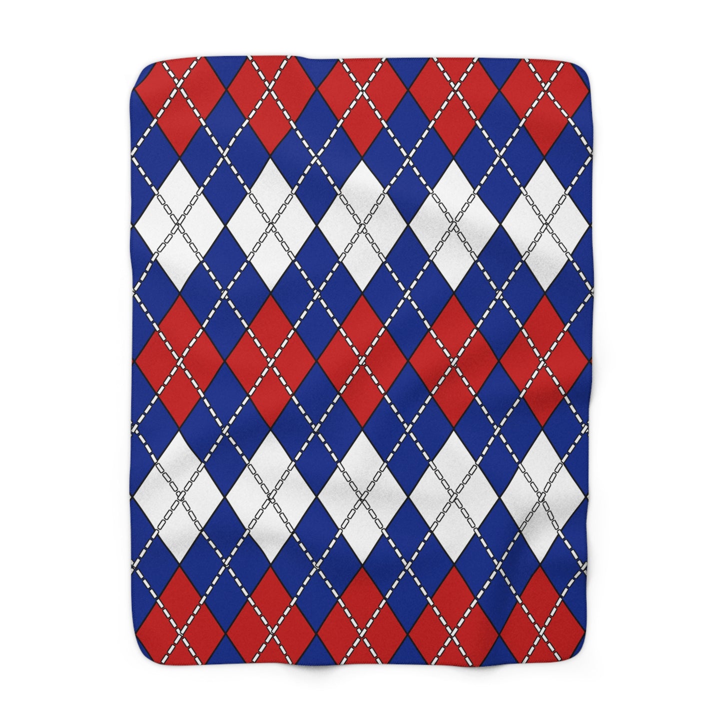 Cuba Retro Argyle Blanket Throw