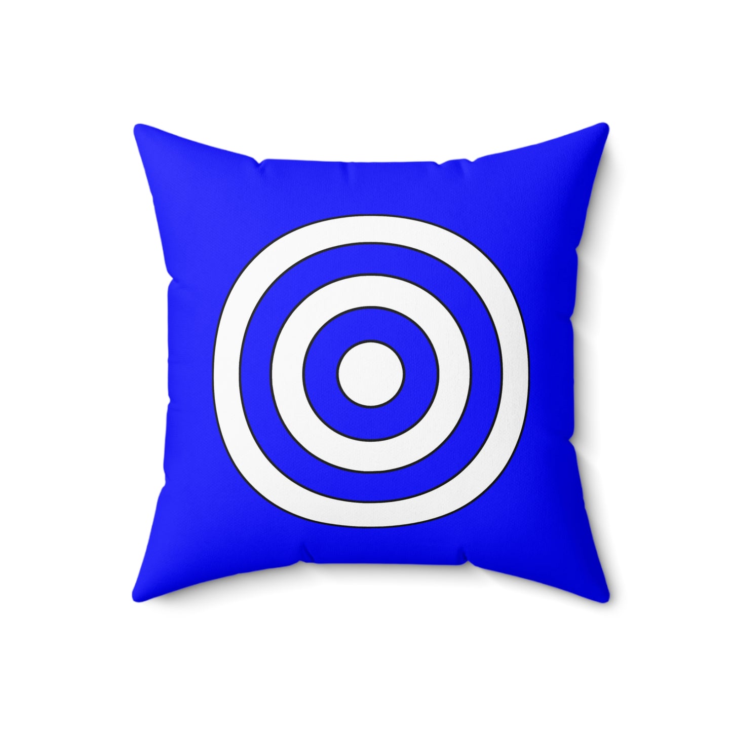 Blue, White Retro Target Cushion Pillow