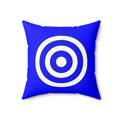 Blue, White Retro Target Cushion Pillow