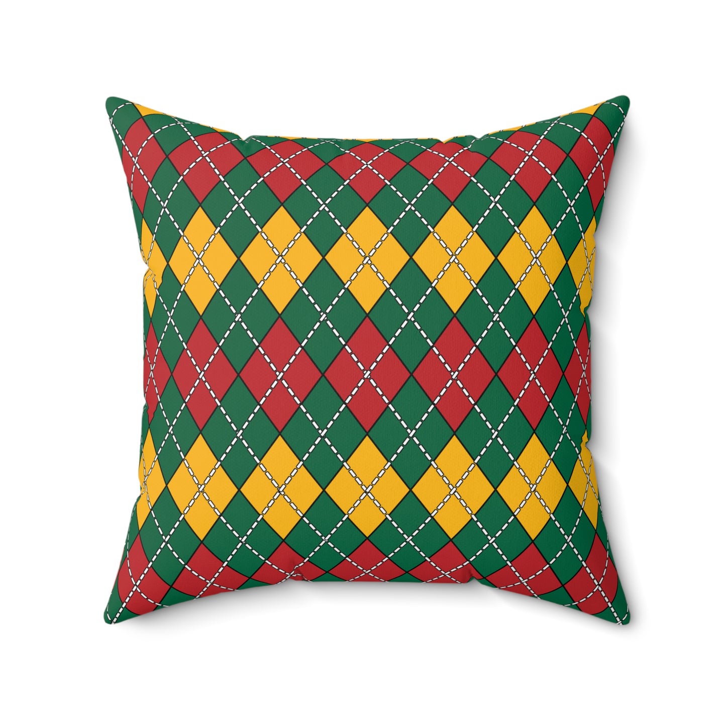 Lithuania Retro Argyle Cushion Pillow
