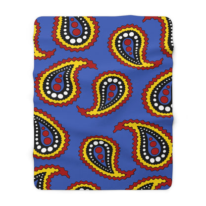 Eswatini Retro Paisley Blanket Throw
