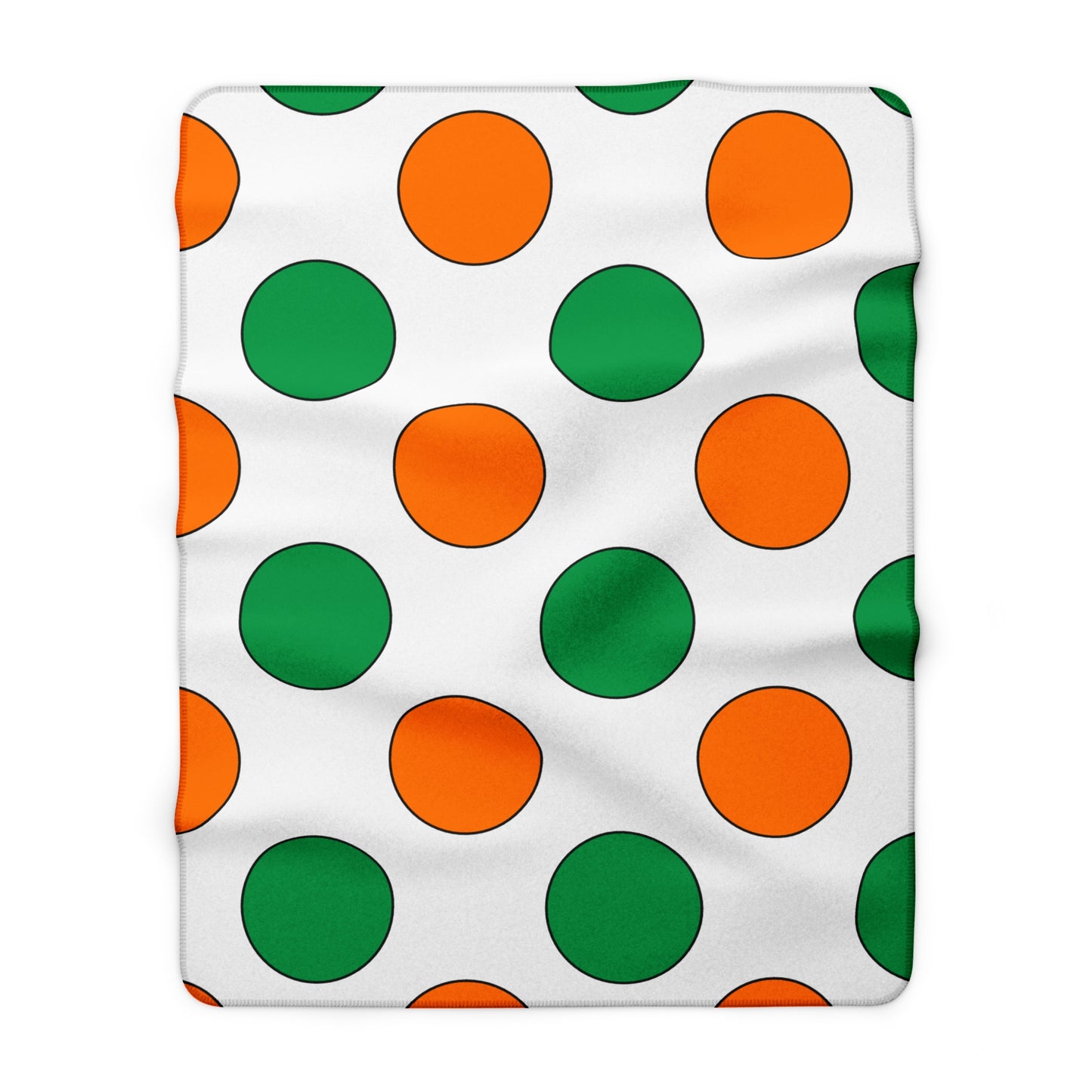 Ireland Retro Polka Dots Blanket Throw