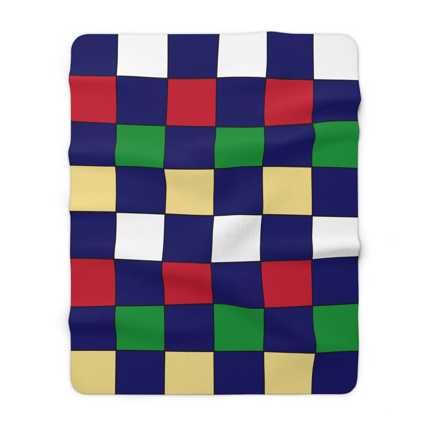 Cayman Islands Retro Check Blanket Throw