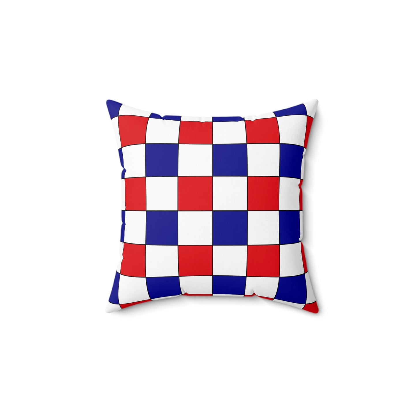 Wallis And Futuna Retro Check Cushion Pillow