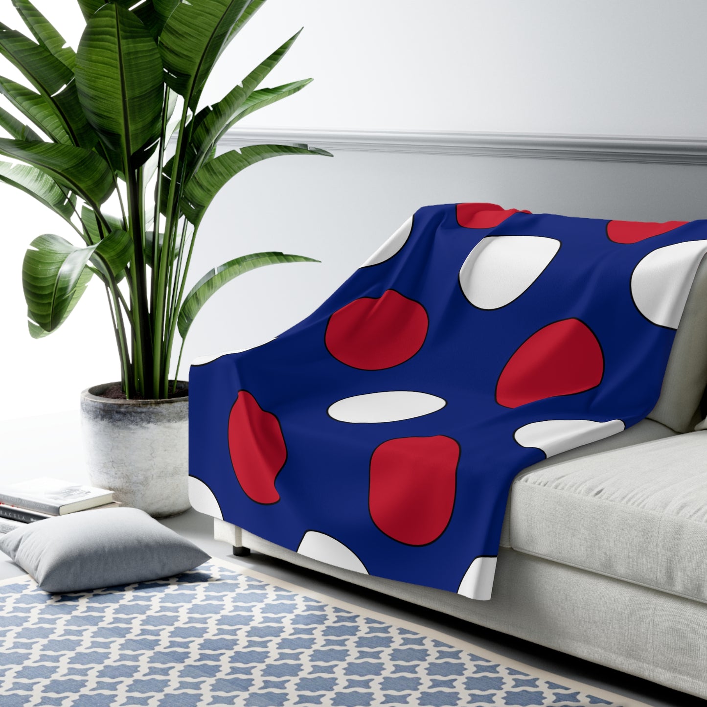 New Zealand Retro Polka Dots Blanket Throw