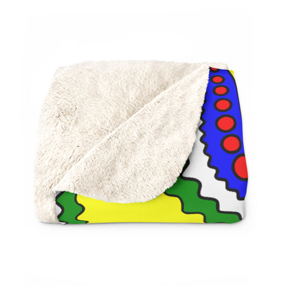 Central African Republic Retro Paisley Blanket Throw