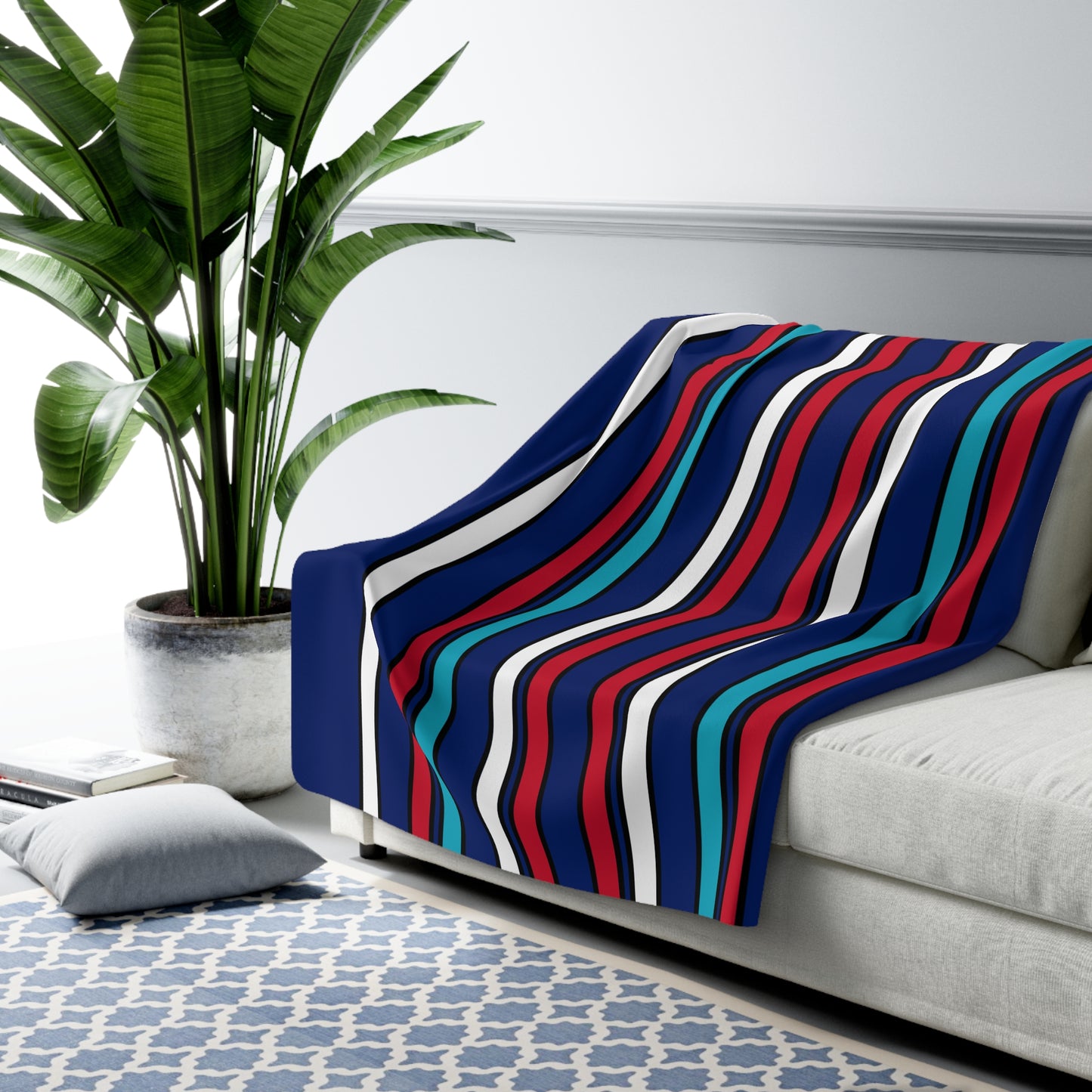Montserrat Retro Stripes Blanket Throw