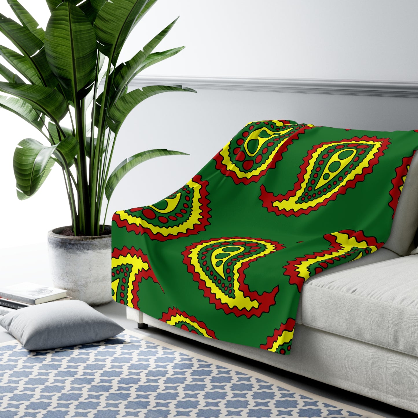 Senegal Retro Paisley Blanket Throw
