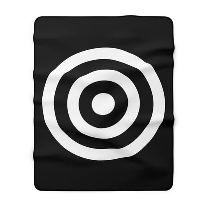 Black, White Retro Target Blanket Throw