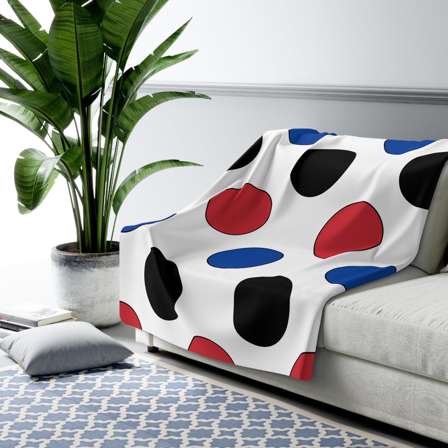 Republic Of Korea Retro Polka Dots Blanket Throw
