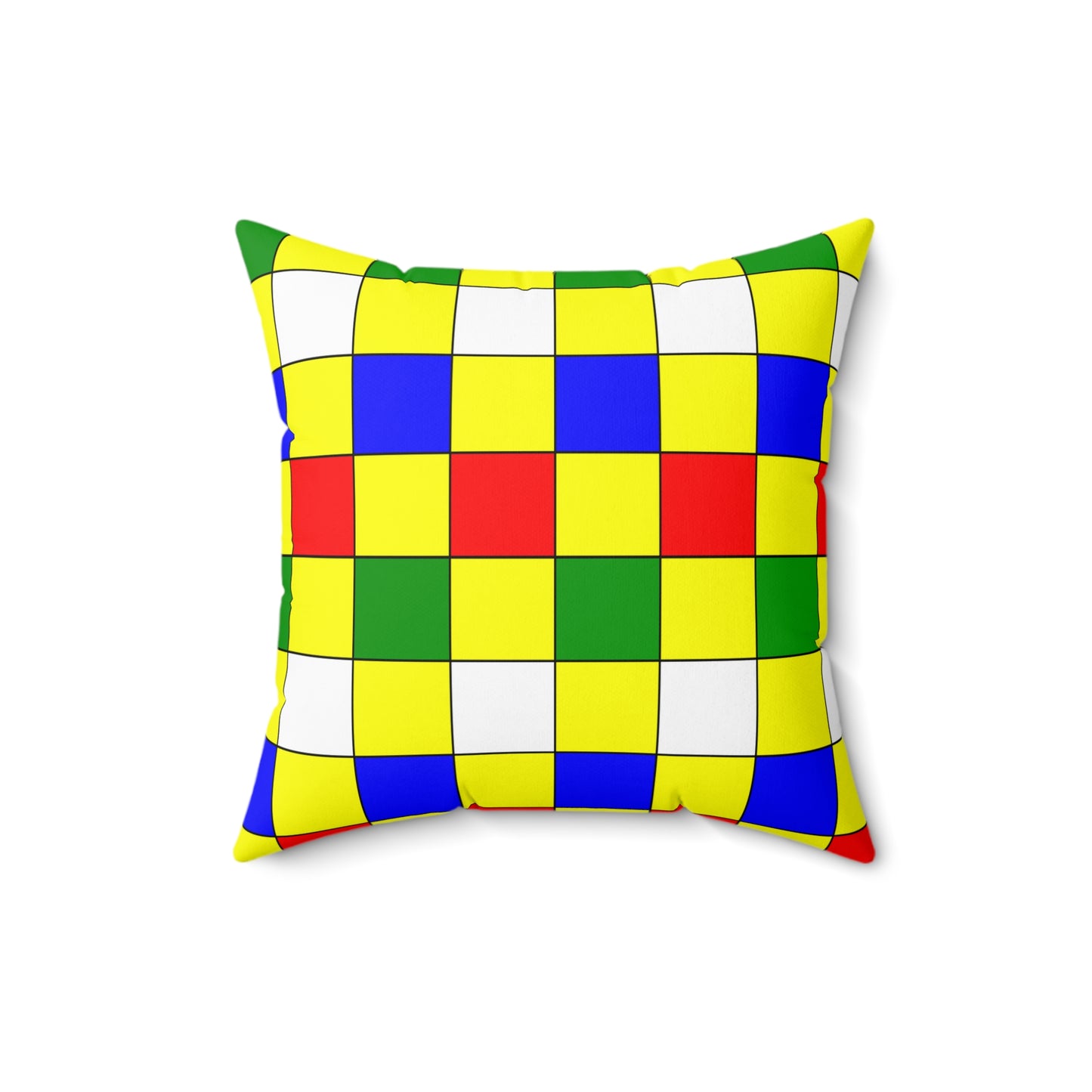 Central African Republic Retro Check Cushion Pillow