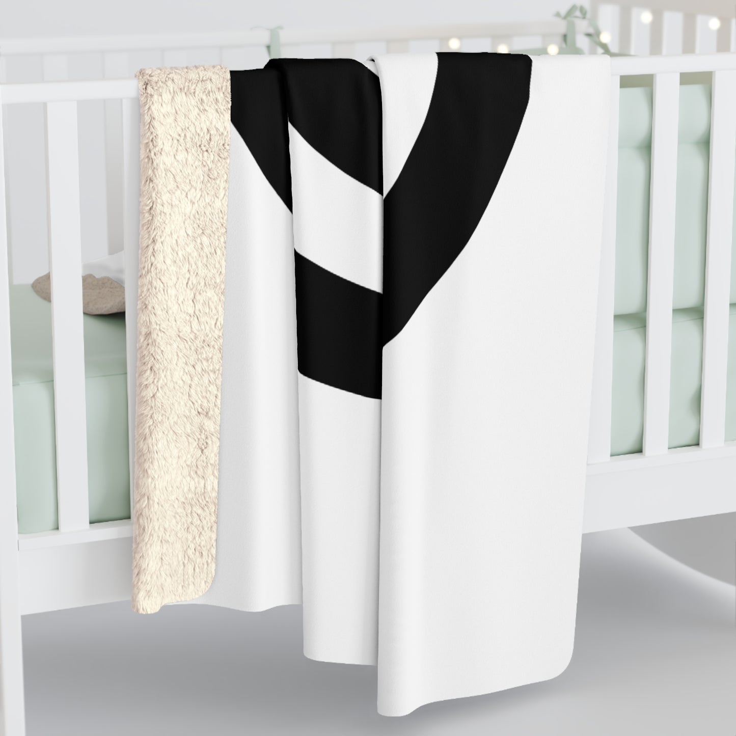 White, Black Retro Target Blanket Throw