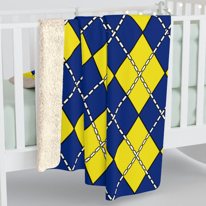Curacao Retro Argyle Blanket Throw