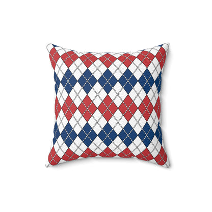 Serbia Retro Argyle Cushion Pillow