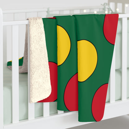 Ghana Retro Polka Dots Blanket Throw