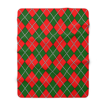 Portugal Retro Argyle Blanket Throw