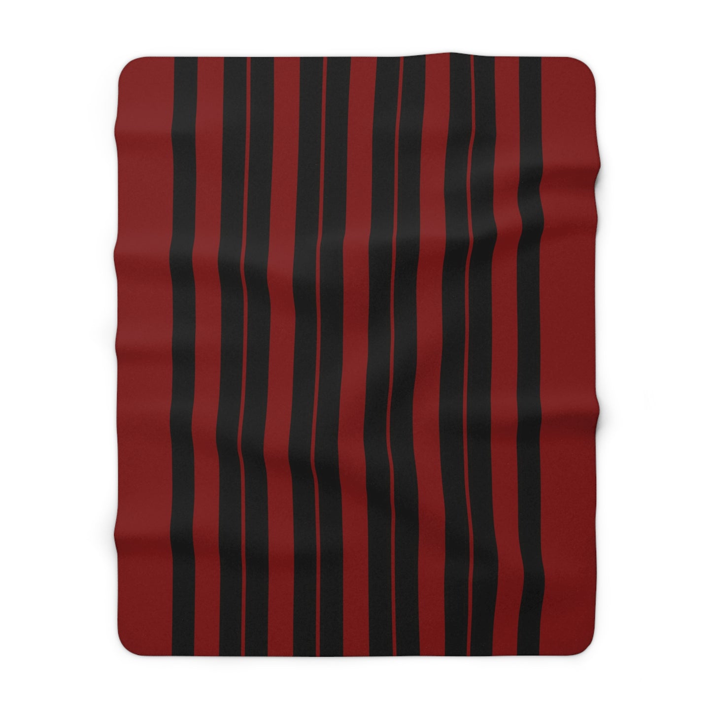 Maroon, Black Retro Stripes Blanket Throw