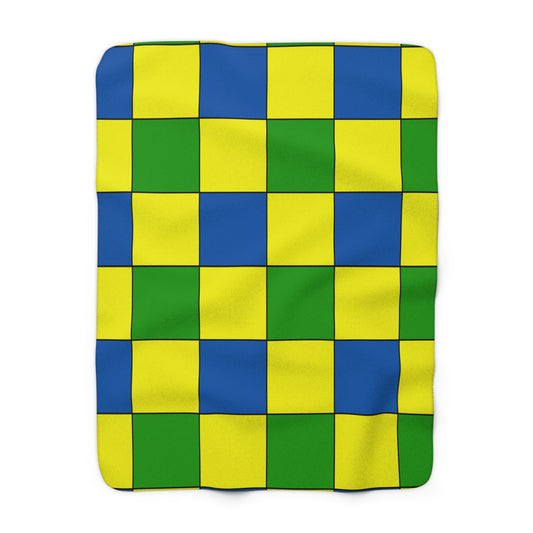 Saint Vincent And The Grenadines Retro Check Blanket Throw