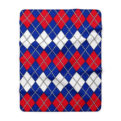 Cambodia Retro Argyle Blanket Throw