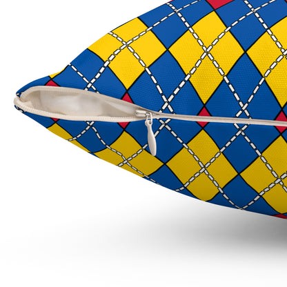 Aland Islands Retro Argyle Cushion Pillow