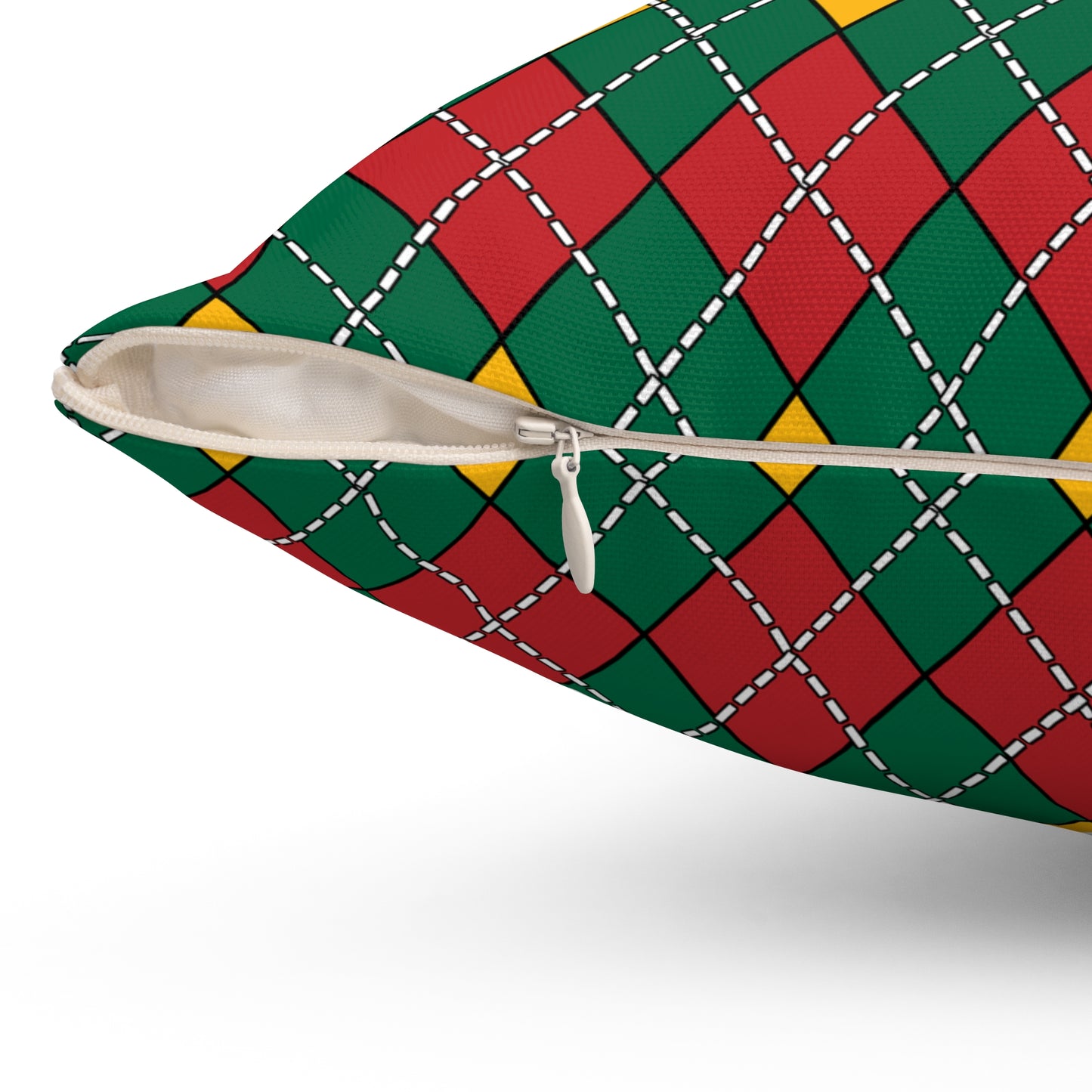 Lithuania Retro Argyle Cushion Pillow