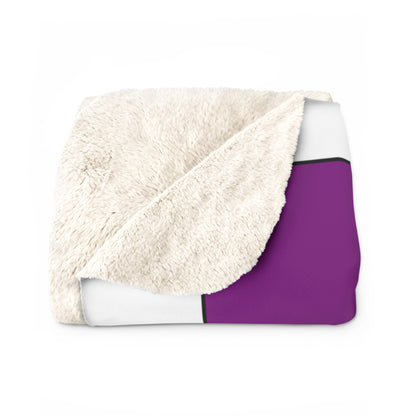 Purple, White Retro Check Blanket Throw