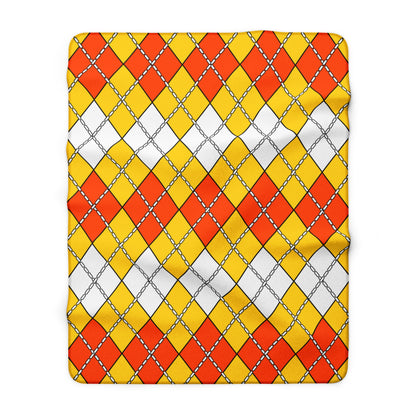 Bhutan Retro Argyle Blanket Throw